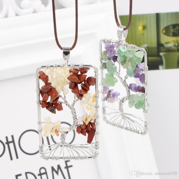 Amethyst Tree Of Life Pendant Necklace - Picture 4 of 6